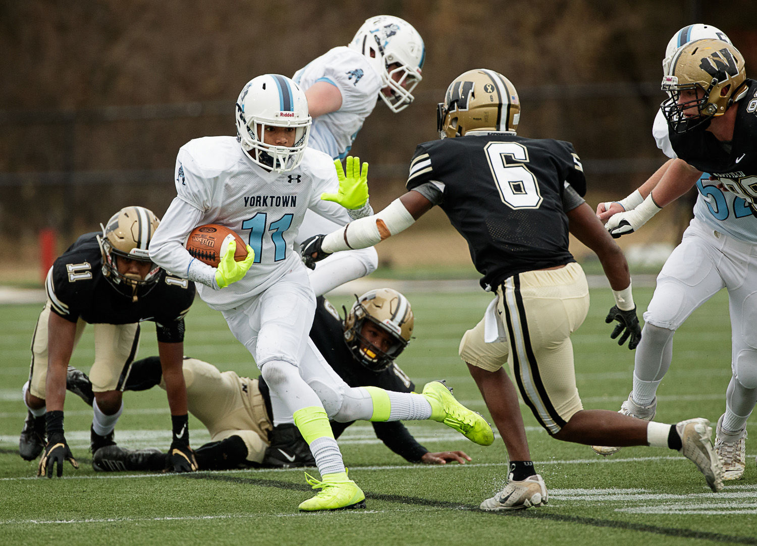 Yorktown football region final action 6